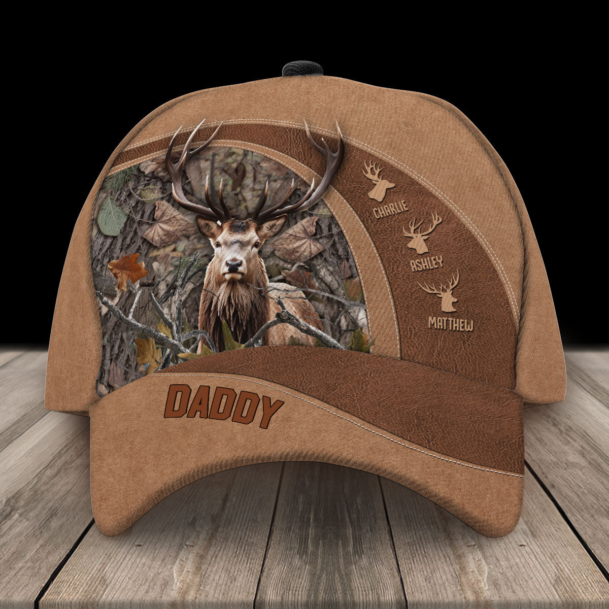 Best Buckin' Dad Papa Grandpa Hunting Personalized Classic Cap