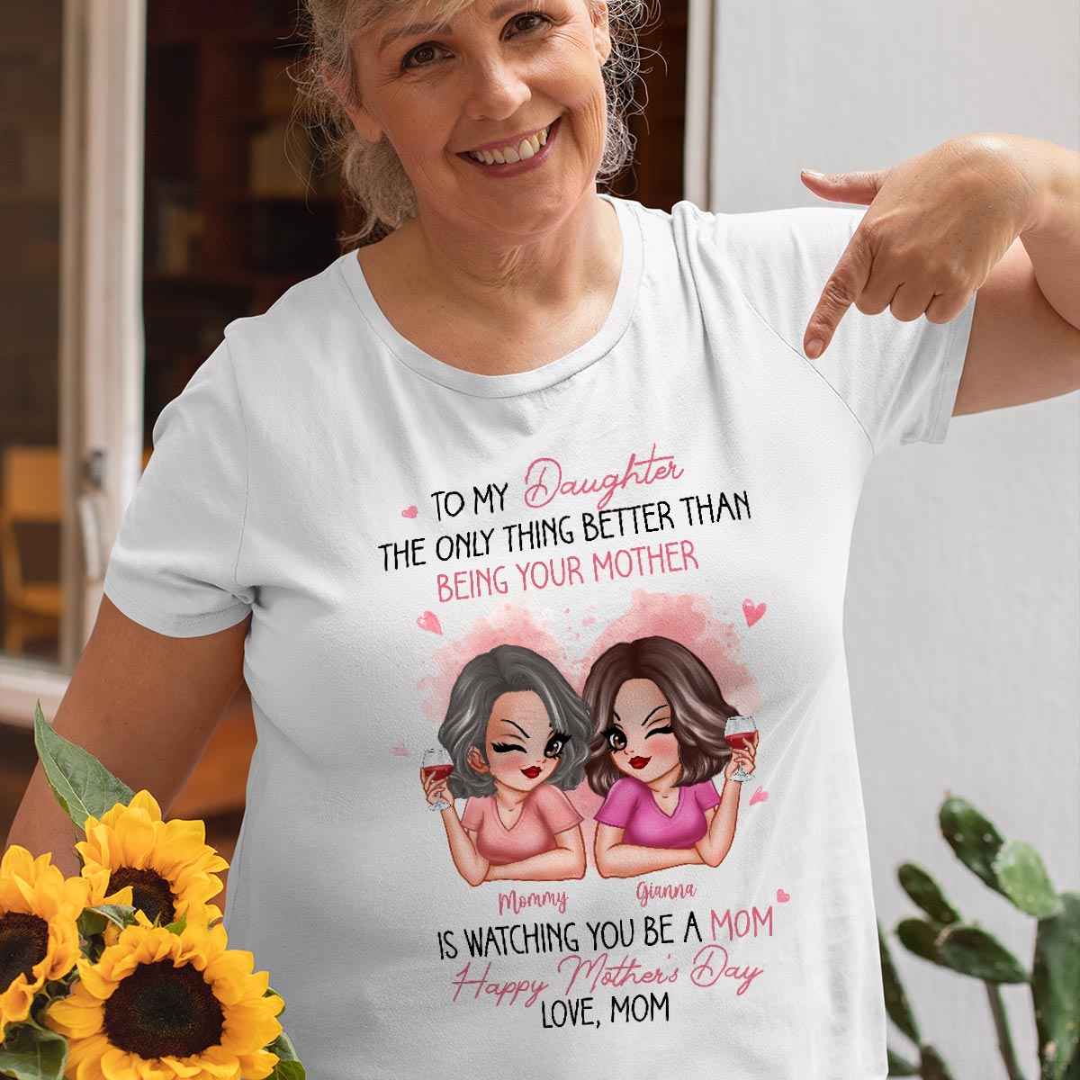 Pink Tone To My Daughter From Mom Happy Mother's Day Personalized Shirt, Gift For Daughter