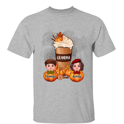 Doll Kids Grandma Mom Pumpkin Spice Latte Personalized Shirt