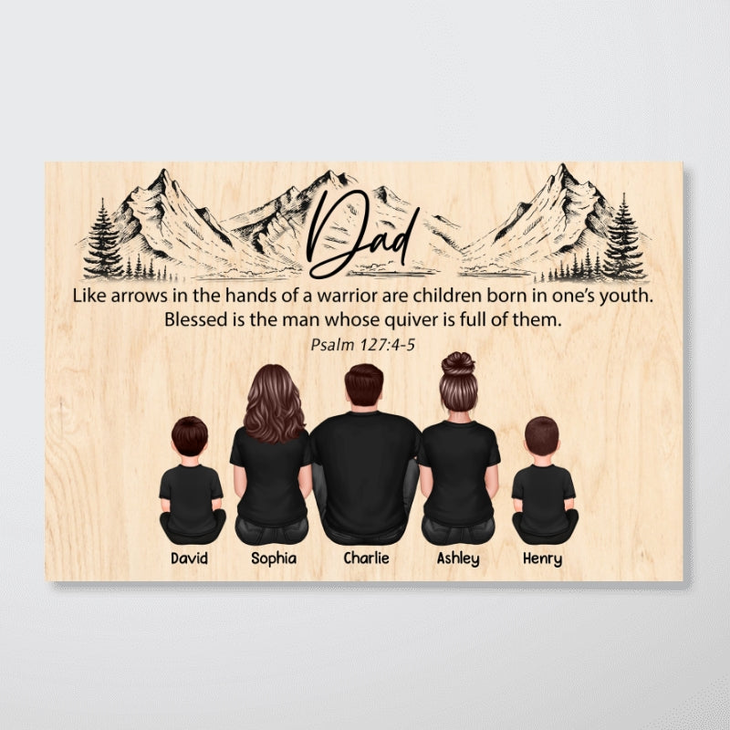 Dad Like Arrows In The Hands Of A Warrior Personalized Horizontal Poster