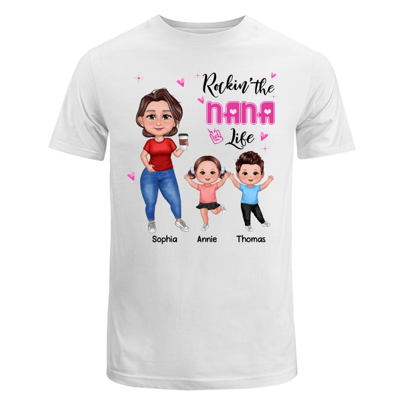 Rockin‘ Grandma Life Pretty Happy Doll Personalized Shirt