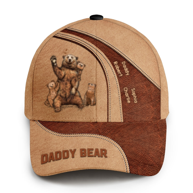 Papa Bear Personalized Classic Cap, Gift For Grandpa, Gift For Him