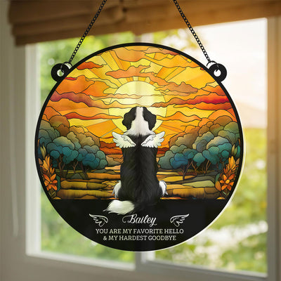 Loss Of Dogs Sympathy Gift Personalized Dog Memorial Suncatcher