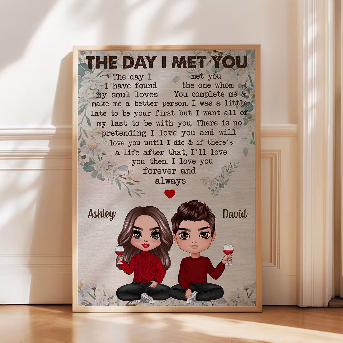 We‘re A Team Valentine’s Day Gift, Anniversary Gift For Him Gift For Her Personalized Vertical Poster