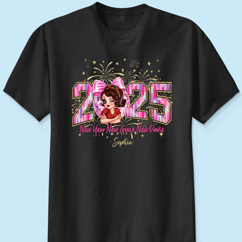 Happy New Year 2025 Pink Coquette Bow, Retro New Years, New Year Gift For Yourself