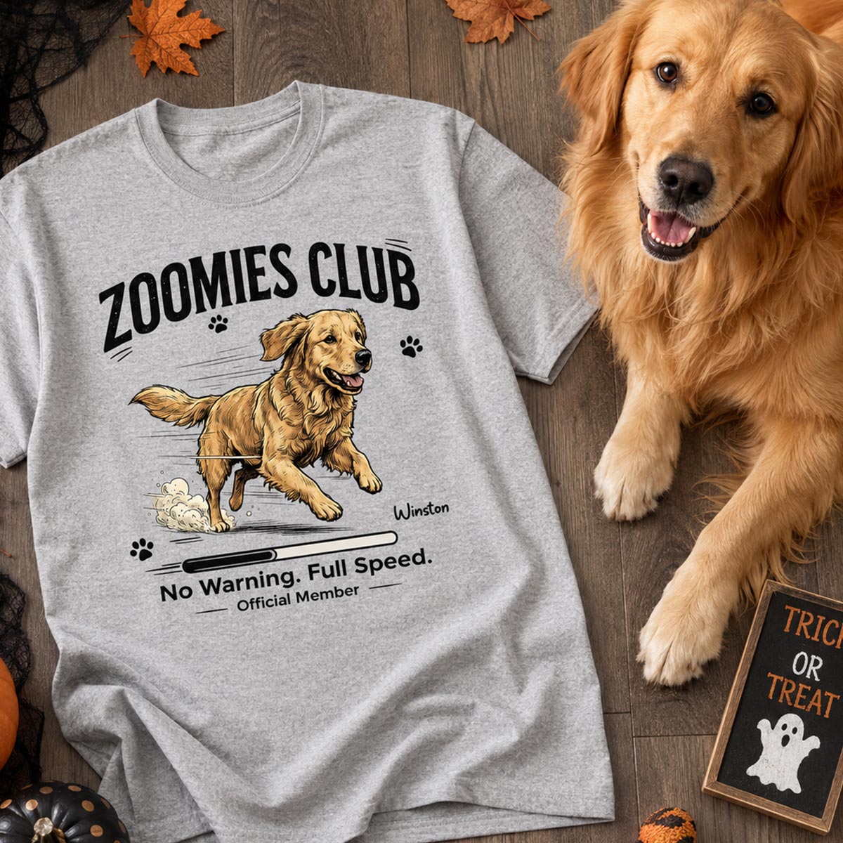 Zoomies Club Official Member Custom Pet Photo - Personalized Shirt - Funny Gift For Dog Cat Lover