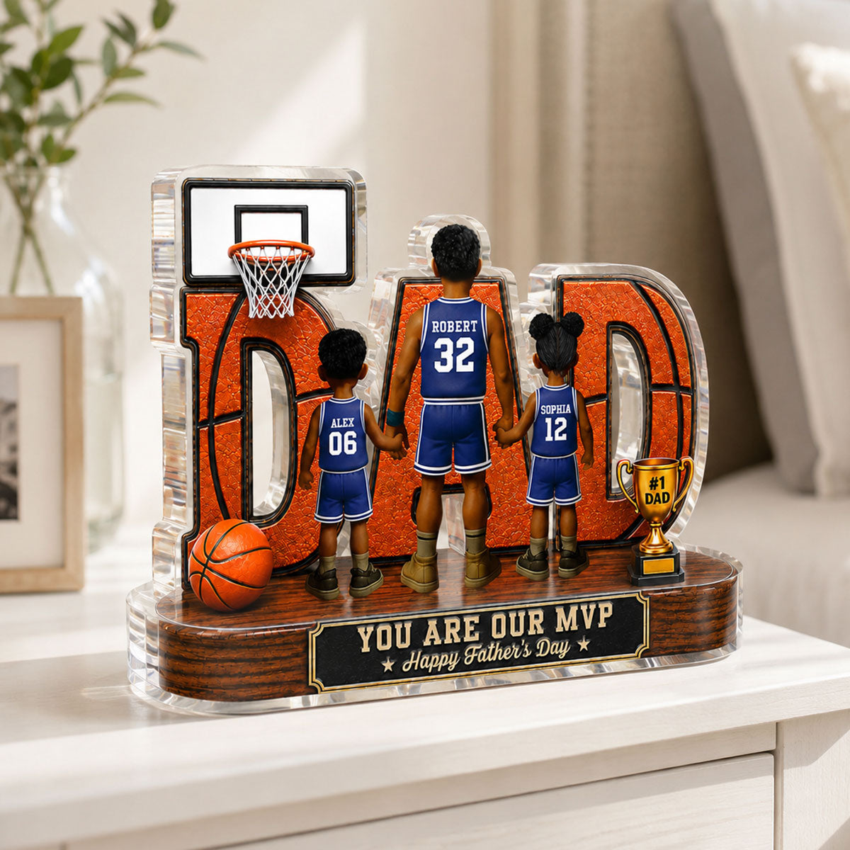 Basketball Dad Legend You Are Our MVP - Personalized Acrylic Block Plaque -  Gift For Dad, Husband, Basketball Fans