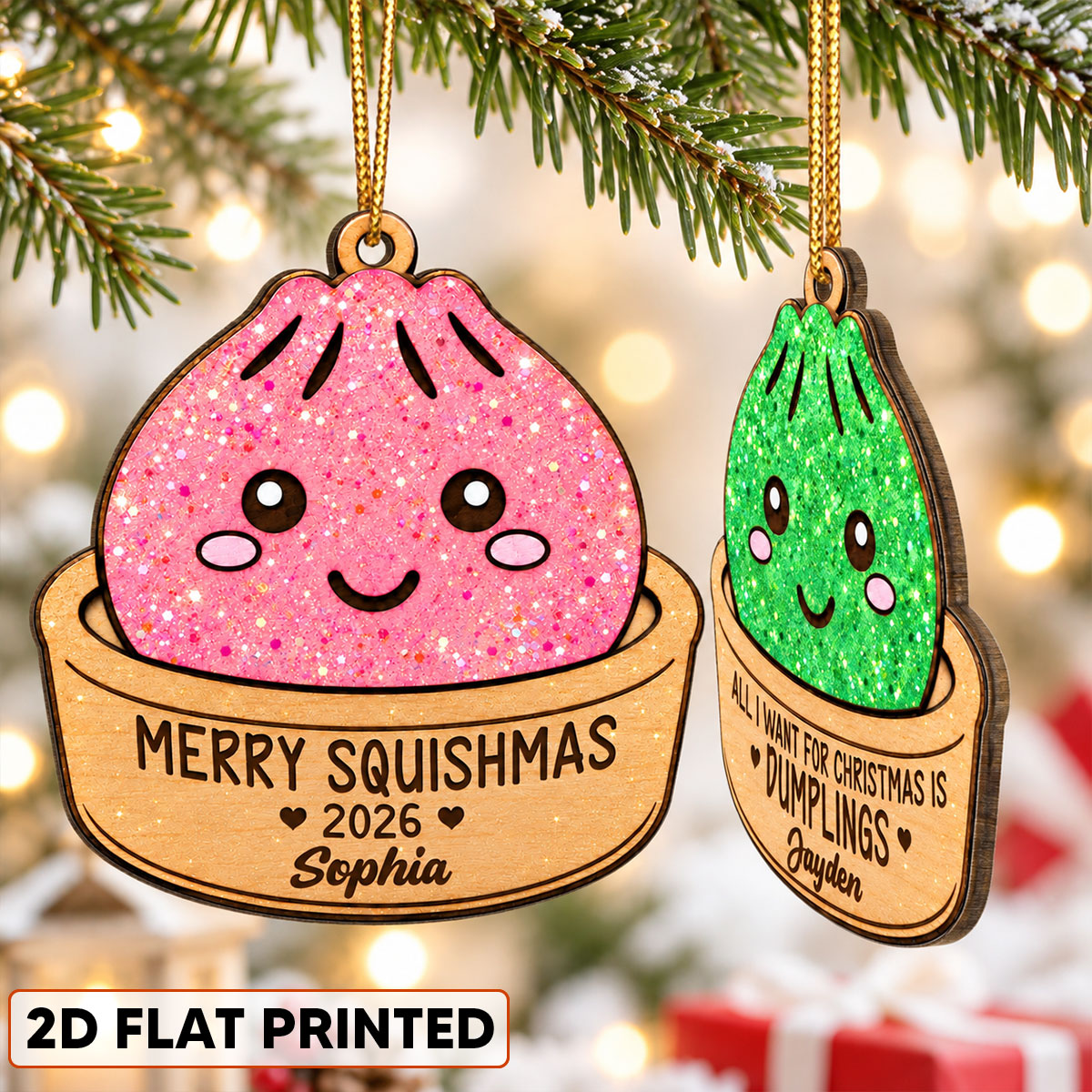 The Year Of Squishy 2026 - Personalized Wooden Ornament - Funny Viral Squishy Christmas Gift For Kids, Teen
