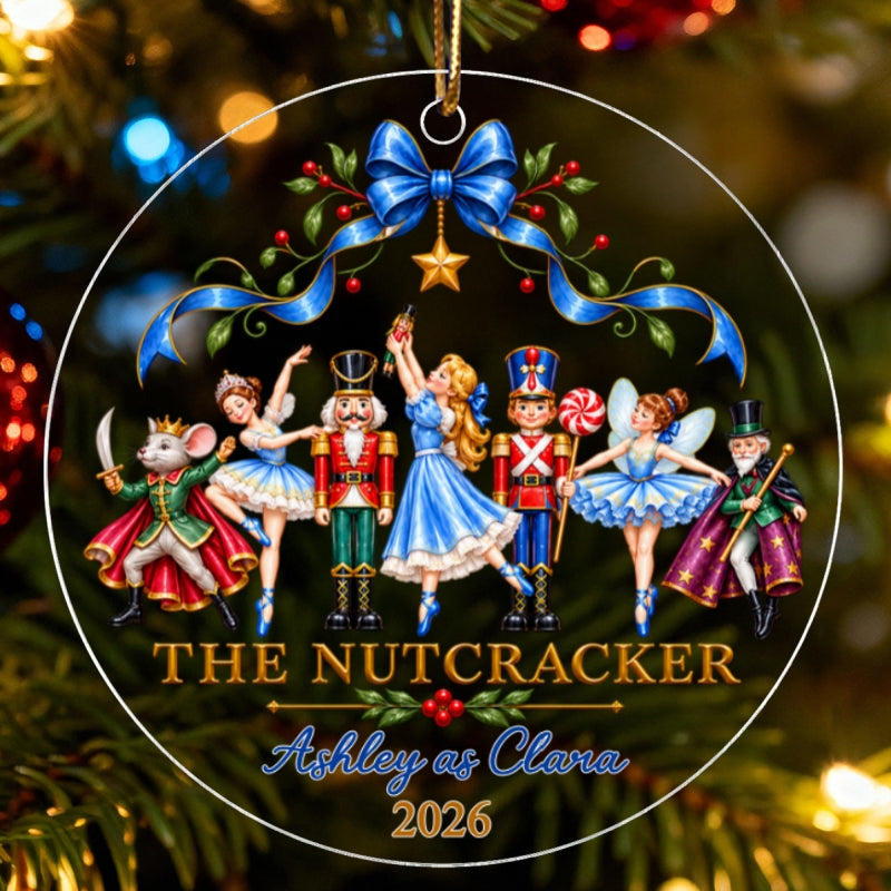 The Nutcracker Custom Name And Character - Personalized Acrylic Ornament - Christmas Gift For Ballet Dancers, Girls, Kids