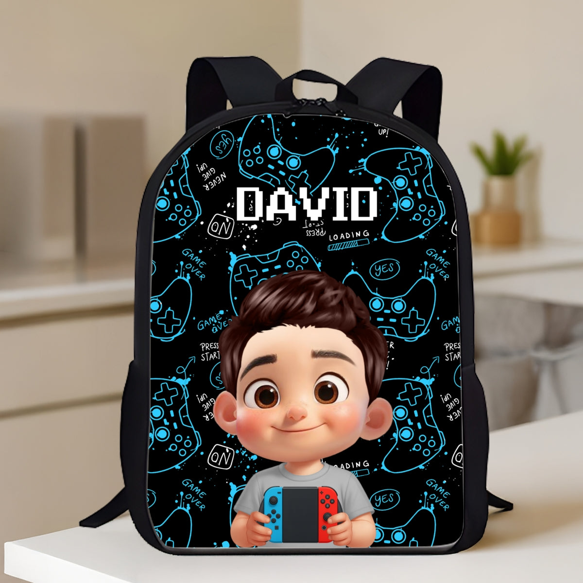 Boys Gamer Personalized Backpack for School