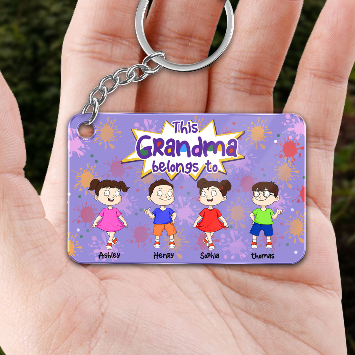 This Grandma Belong To Adorable Kids Personalized Keychain, Gift For Grandma