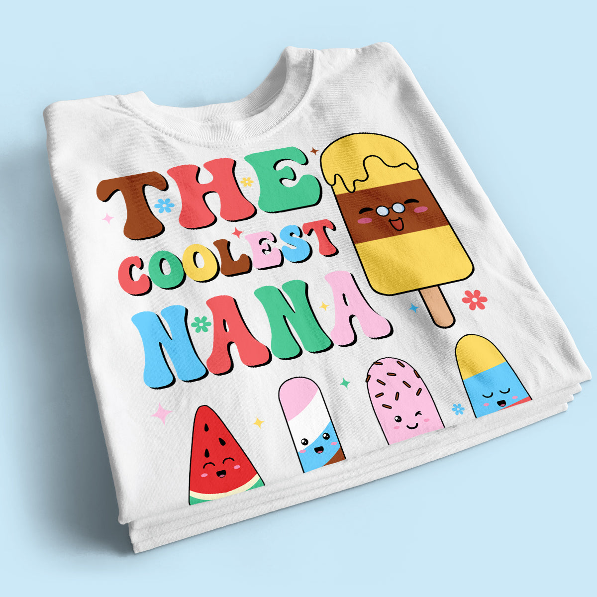 The Coolest Grandma Ice Cream Summer Personalized Shirt