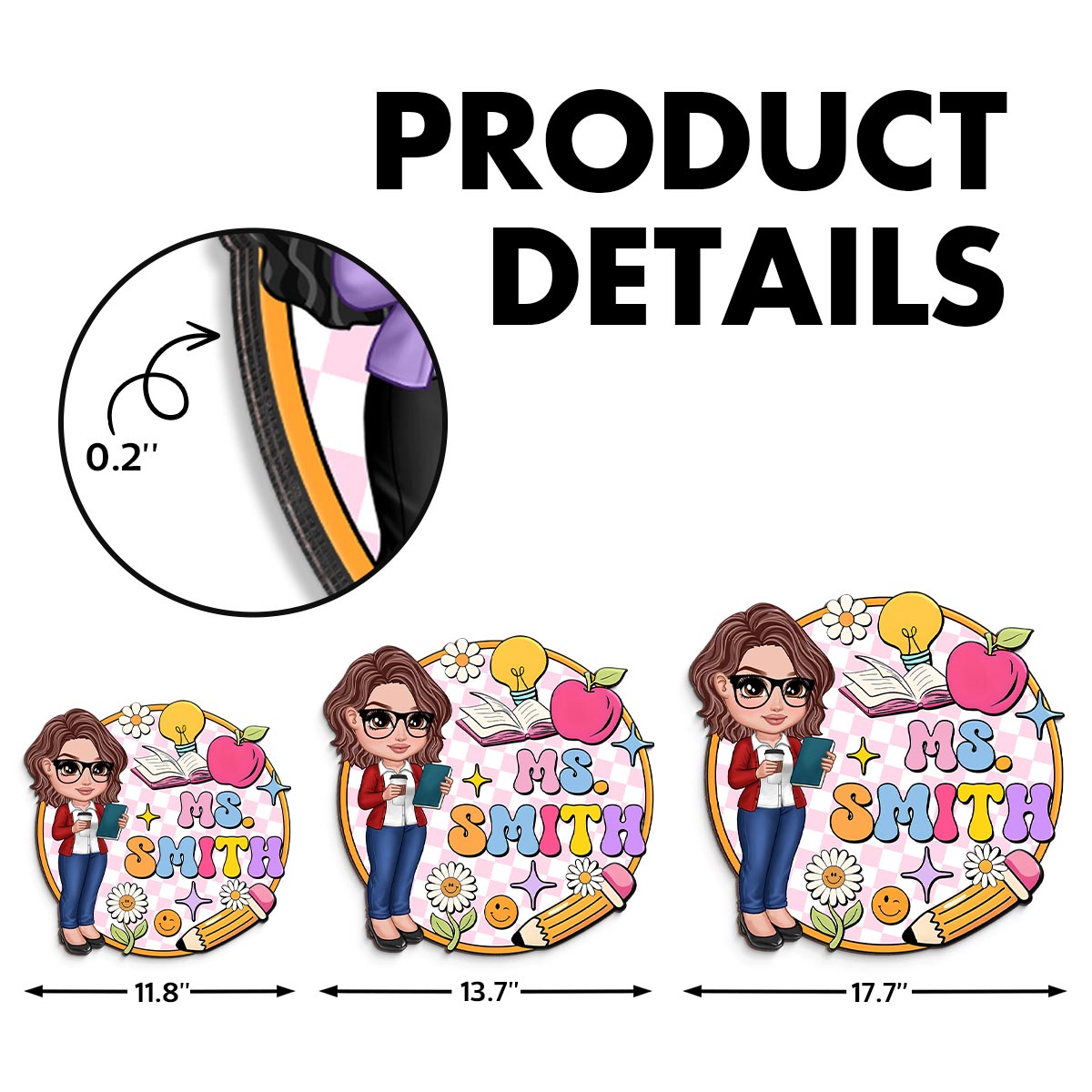 Groovy Welcome To Teacher Classroom Personalized Door Sign, Back To School gift, Classroom Decor