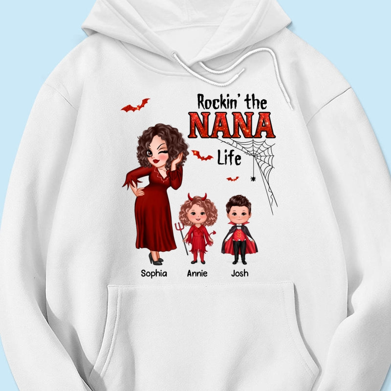 Pretty Grandma Mom Halloween Rockin‘ The Grandma Mom Life Shirt