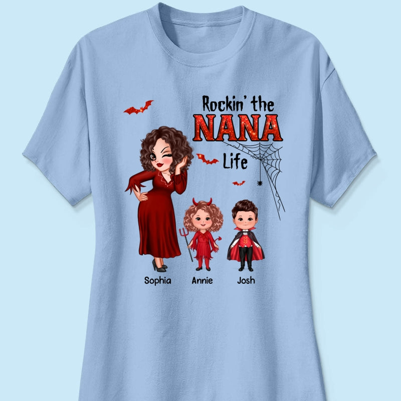 Pretty Grandma Mom Halloween Rockin‘ The Grandma Mom Life Shirt