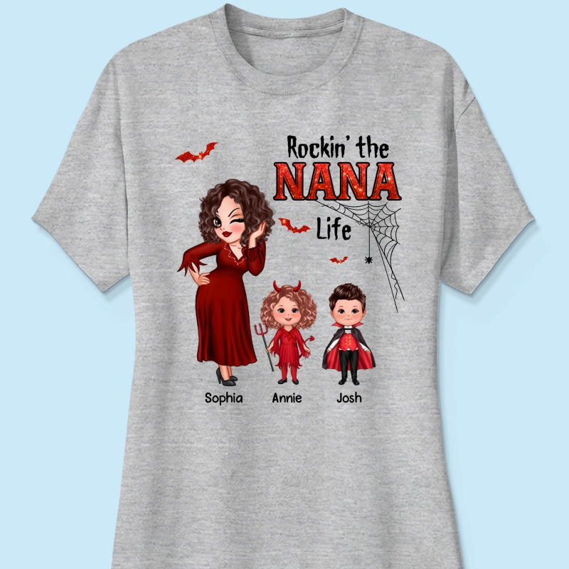 Pretty Grandma Mom Halloween Rockin‘ The Grandma Mom Life Shirt