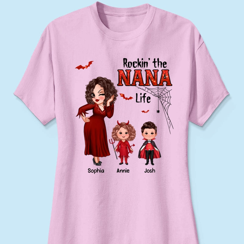 Pretty Grandma Mom Halloween Rockin‘ The Grandma Mom Life Shirt