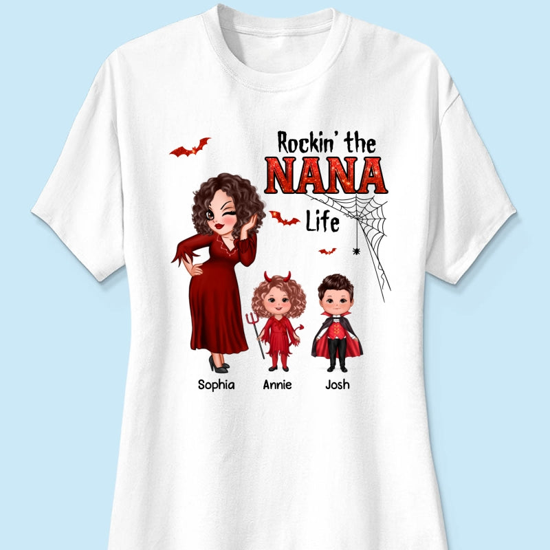 Pretty Grandma Mom Halloween Rockin‘ The Grandma Mom Life Shirt