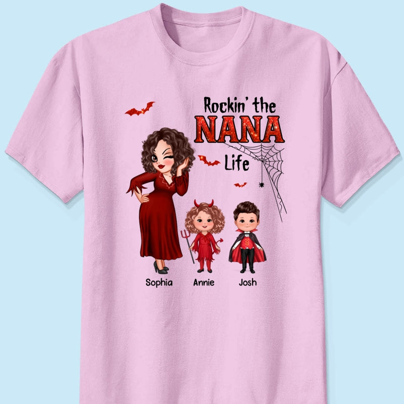 Pretty Grandma Mom Halloween Rockin‘ The Grandma Mom Life Shirt
