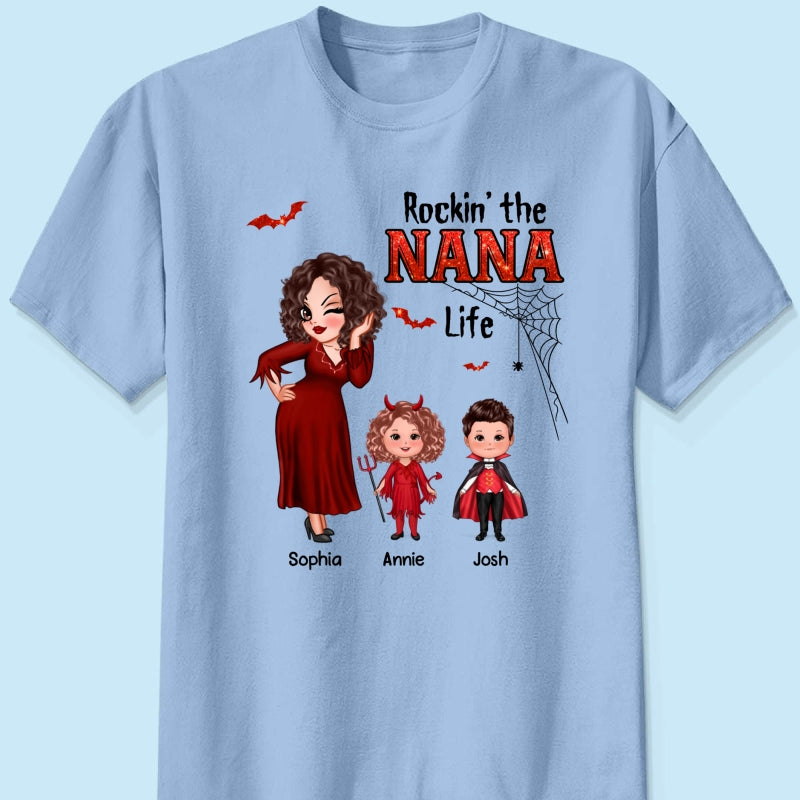 Pretty Grandma Mom Halloween Rockin‘ The Grandma Mom Life Shirt