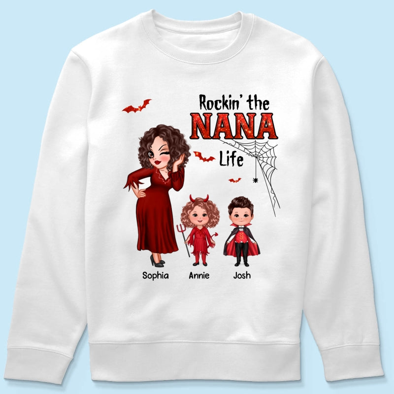 Pretty Grandma Mom Halloween Rockin‘ The Grandma Mom Life Shirt