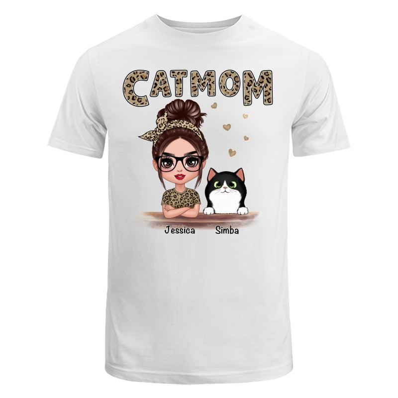 Leopard Shirt Doll Cat Mom Personalized Shirt