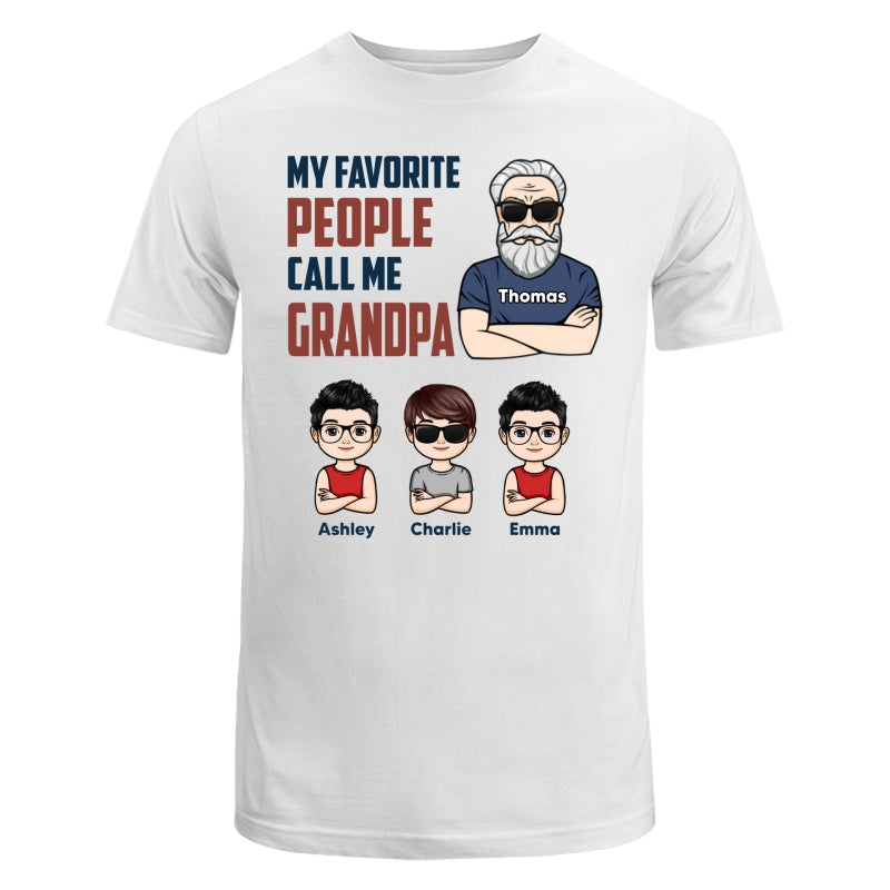 My Favorite People Call Me Dad Grandpa Man And Kids Personalized Shirt