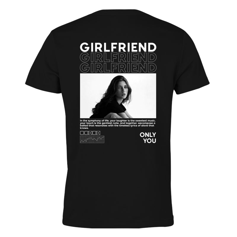 Custom Photo Bootleg Tee, Girlfriend Boyfriend 90s Retro Vintage T-Shirt, Pictures Tee for Couple