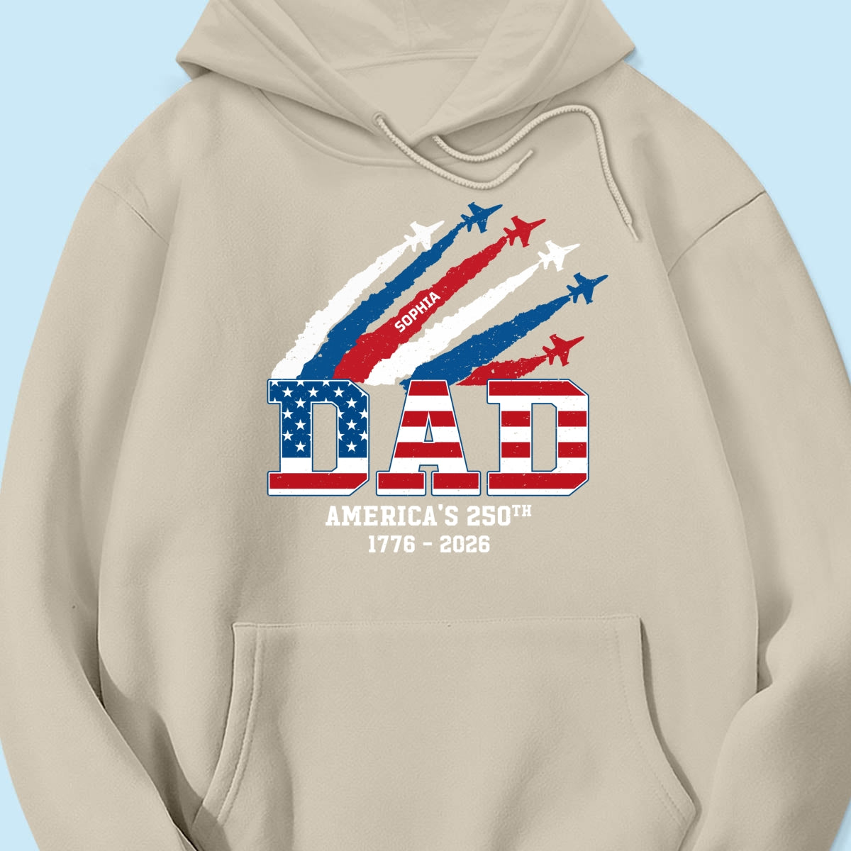 Proud Dad Nation Flag American 250th Anniversary - Personalized Shirt - Cool Father's Day Gift For Dad