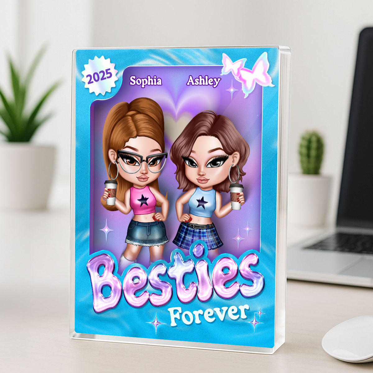 Y2K Besties Toy Box Personalized Acrylic Block