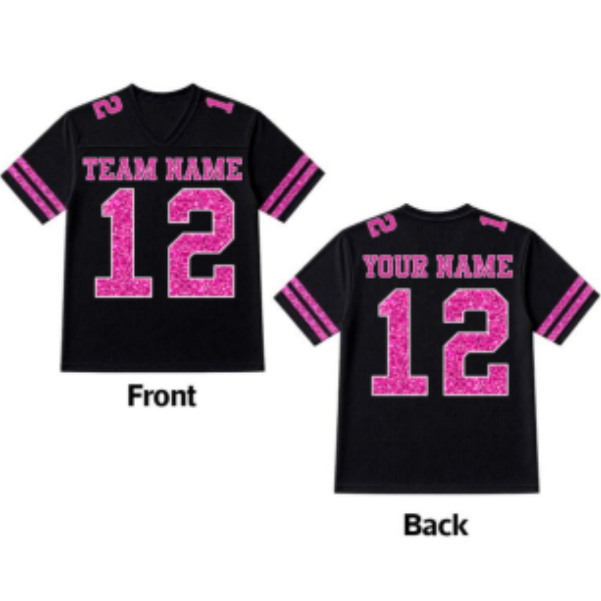 Trending Football Design For Girls - Personalized Football Jersey - Gift For Football Mom, Daughter, Cheerleaders (Not Real Glitter)
