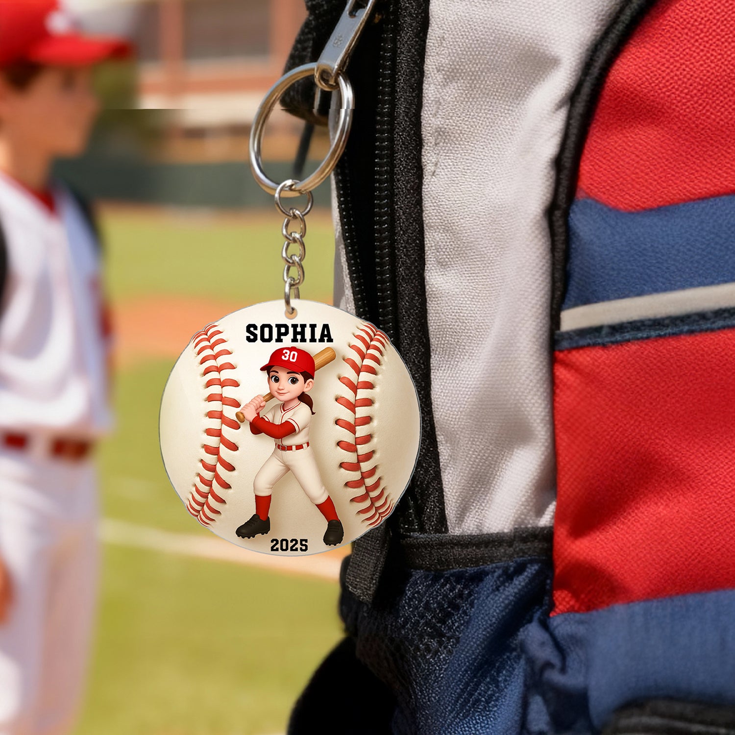 Baseball Player 3D Effect - Personalized Acrylic Ornament - Christmas Gift For Teen Boy Girl, Daughter Son Granddaughter Grandson