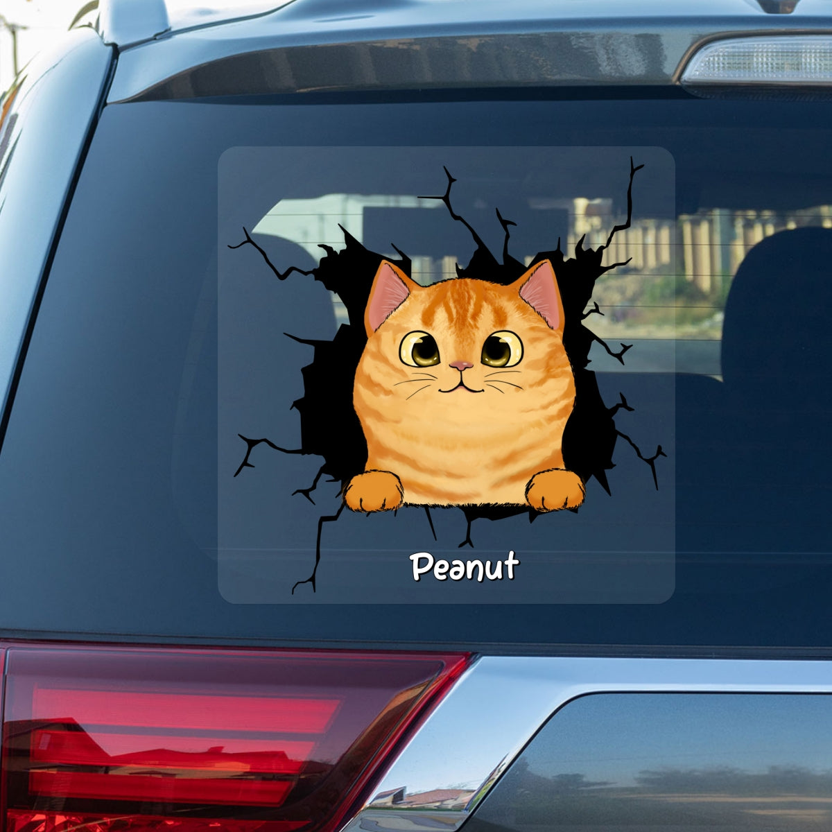 Peeking Cats Personalized Decal, Gift For Cat Lovers
