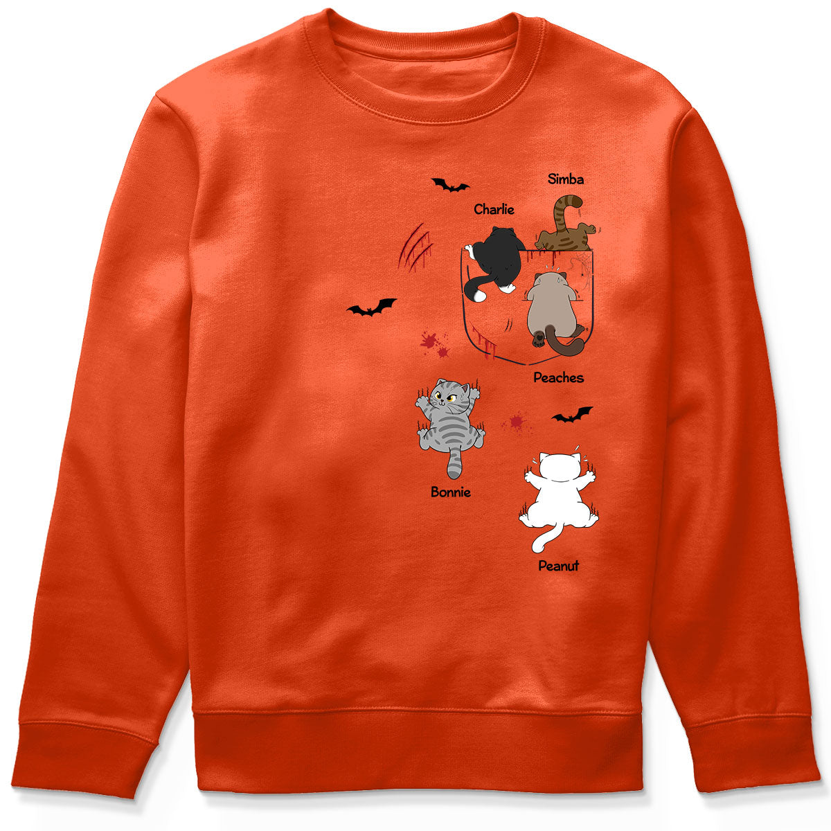 Cat Crawling Pocket Halloween Cat Lover Personalized Shirt