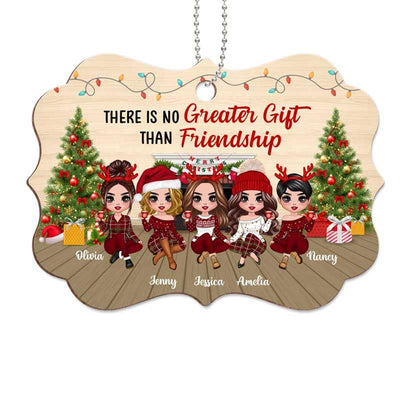 There‘s No Greater Gift Than Besties Doll Girls Personalized Wooden Ornament