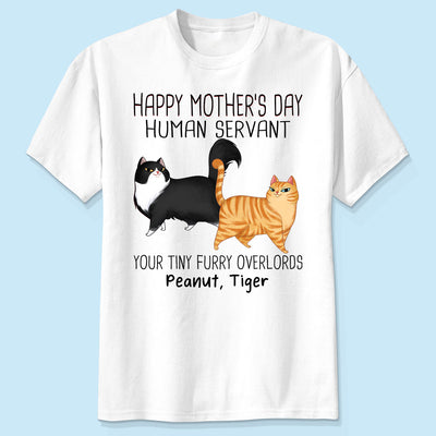 Cartoon Walking Cats Happy Mother‘s Day Cat Human Servant Personalized Shirt