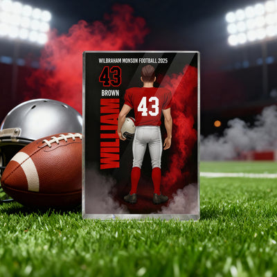 Football Sports Legend - Personalized Acrylic Block Plaque - Christmas Gift for Seniors, Sons, Grandsons