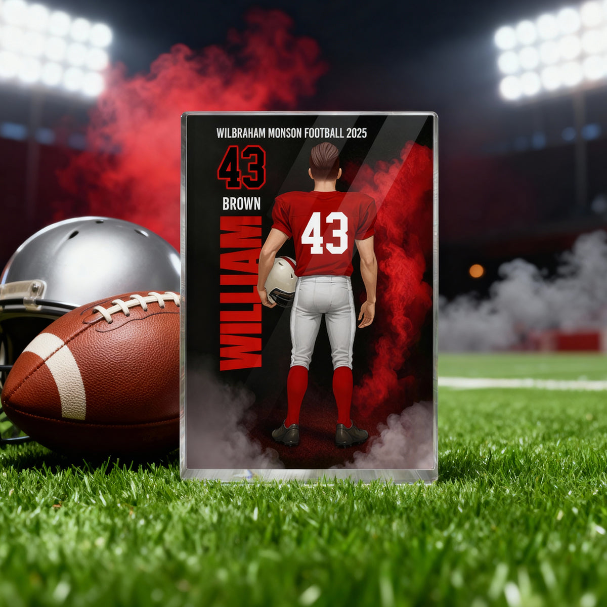 Football Sports Legend - Personalized Acrylic Block Plaque - Christmas Gift for Seniors, Sons, Grandsons
