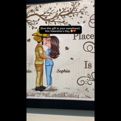 Favorite Place In The World Occupation Couple Kissing Personalized Poster, Unique Valentine's Day Gift For Him, Gift For Her