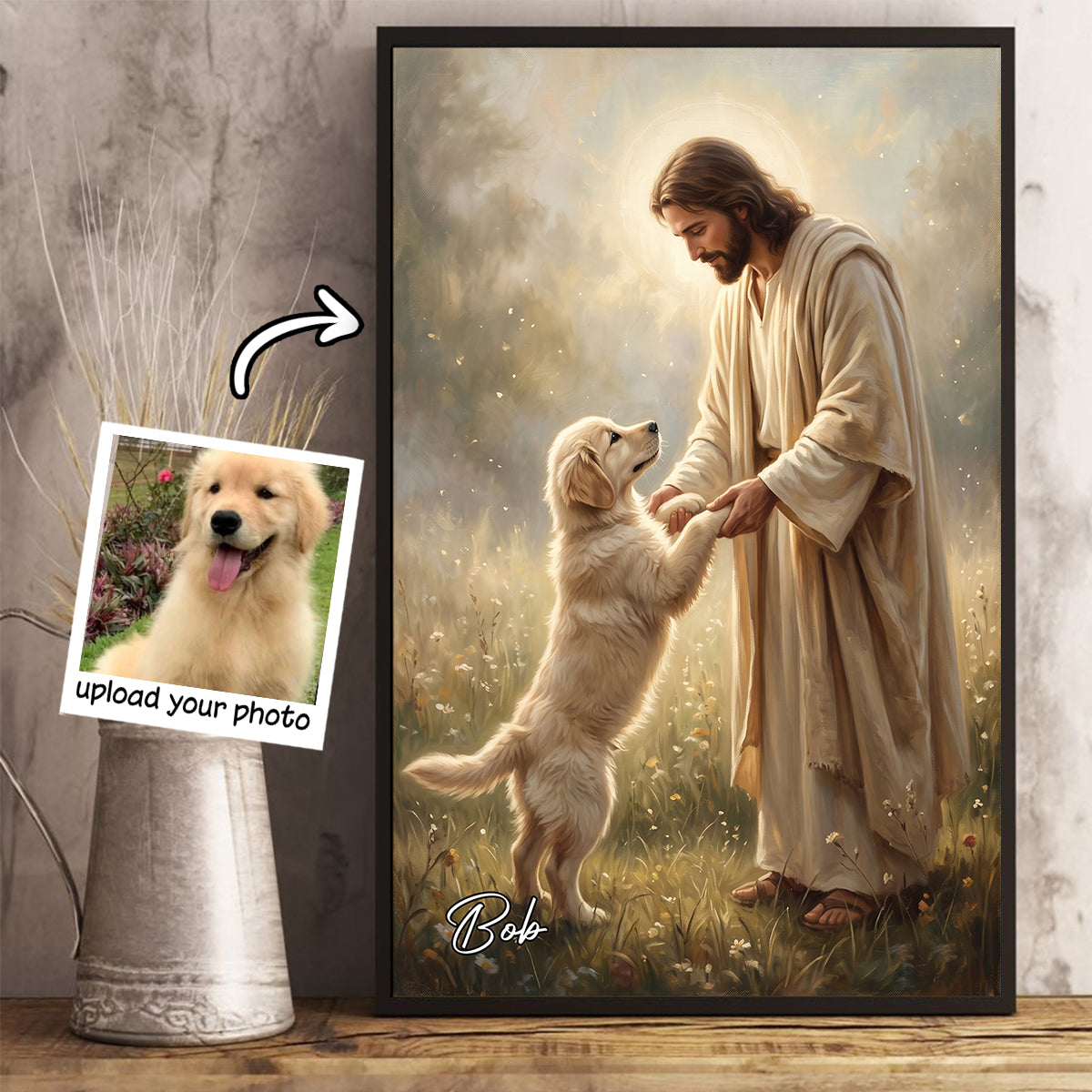 Jesus And Pet Memorial - Personalized Poster - Memorial Gift, Gift For Pet Lovers
