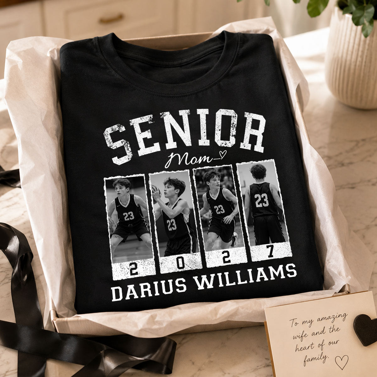 Senior Mom Retro Photos - Personalized Shirt - 2027 Senior Bootleg Shirt