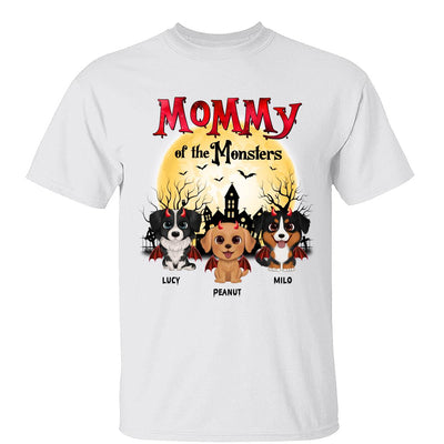 Halloween Mommy Of The Monsters Watercolor Cute Dogs Personalized Shirt