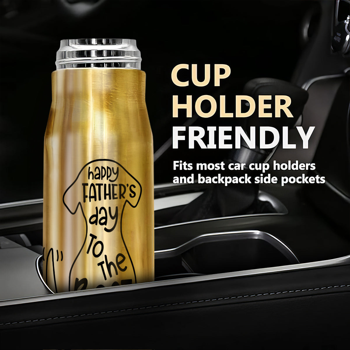 Happy Father‘s Day To The Best Dog Dad Personalized Bullet Tumbler