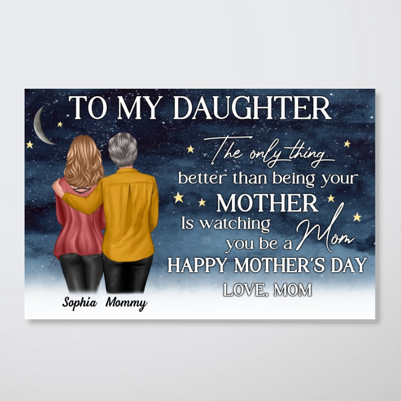 Starry Night To My Daughter From Mom Happy Mother's Day Personalized Poster, Heartfelt 2025 Gift For Daughter