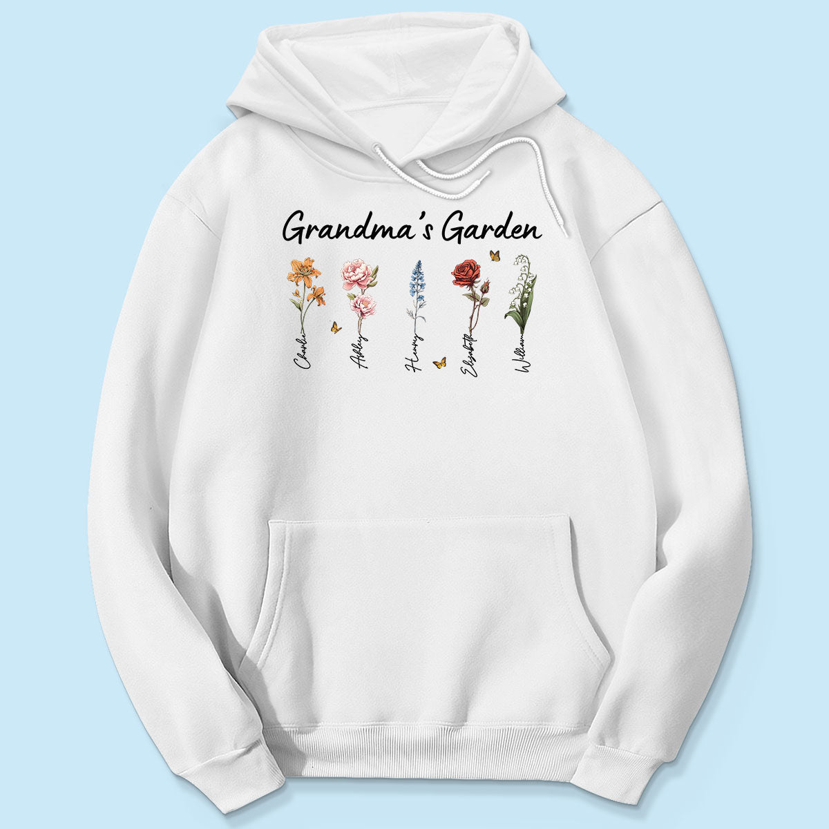 Grandma‘s Garden Vintage Birth Month Flower Personalized Shirt, Heartfelt Gift For Grandma, Mom, Auntie