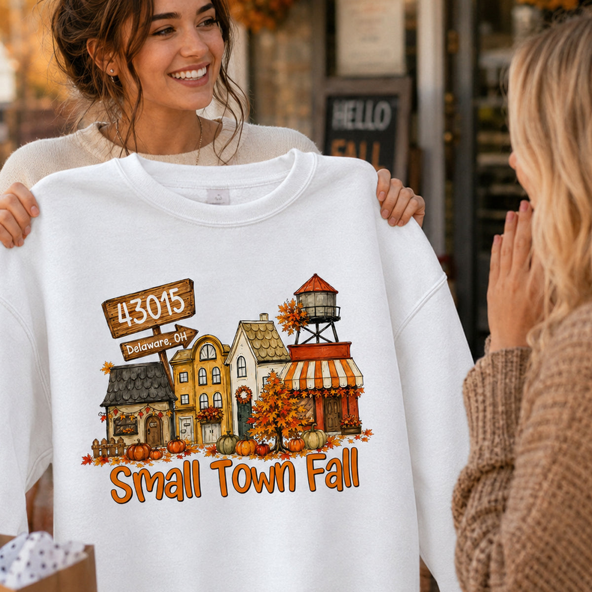 Custom Zip Code Fall Town - Personalized Shirt - Gift for Her
