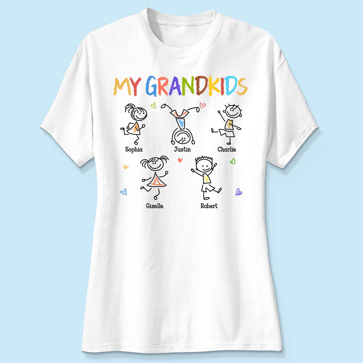 My Grandkids Crayon Patterned Personalized Shirt