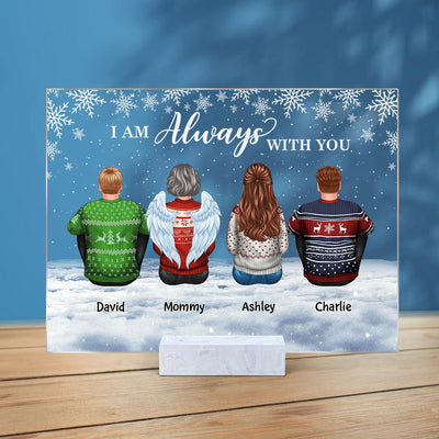 Snow Sky Always With You Family Memorial Remembrance Christmas Gift Personalized Acrylic Plaque
