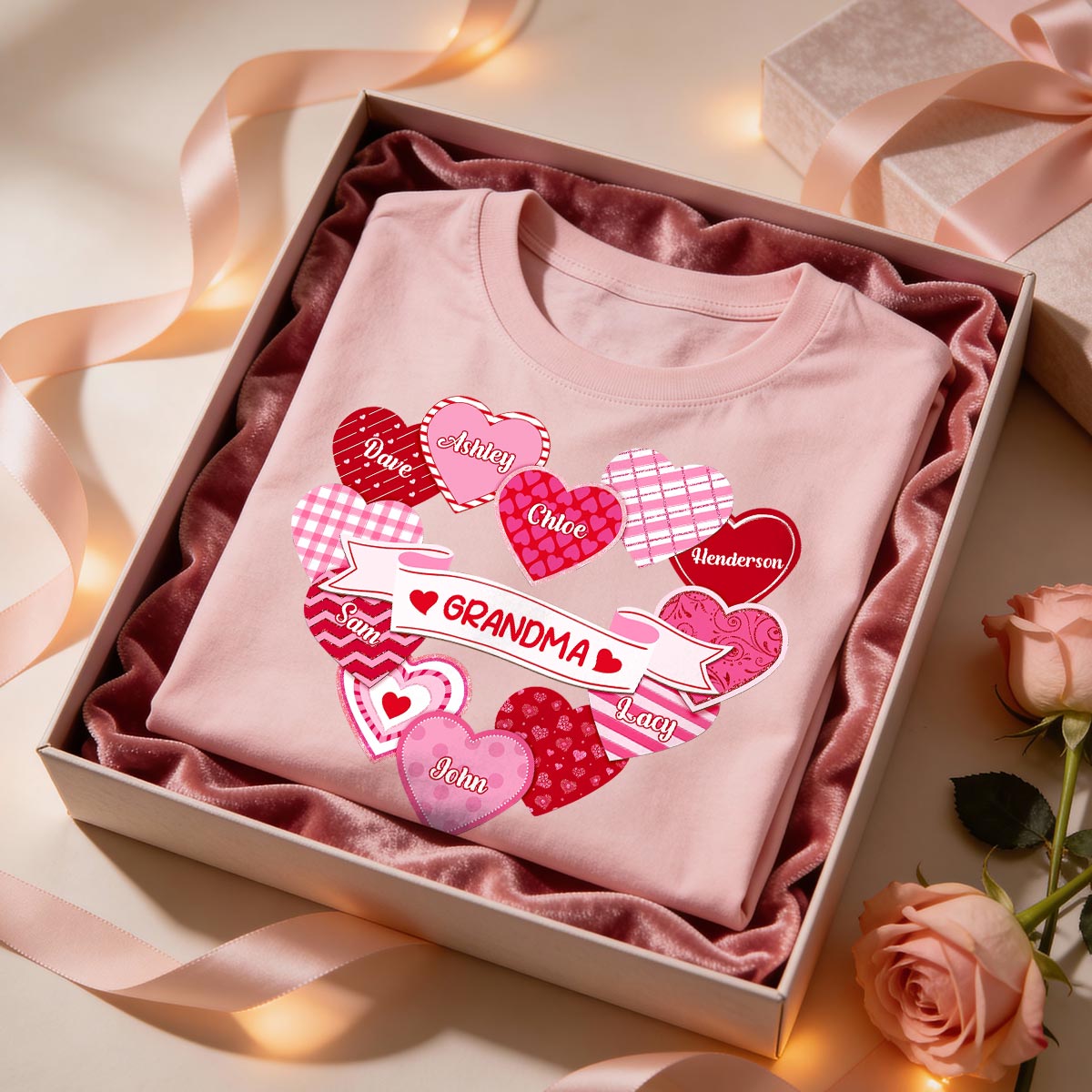Grandma's Sweethearts Coquette Valentine's Day - Personalized Shirt