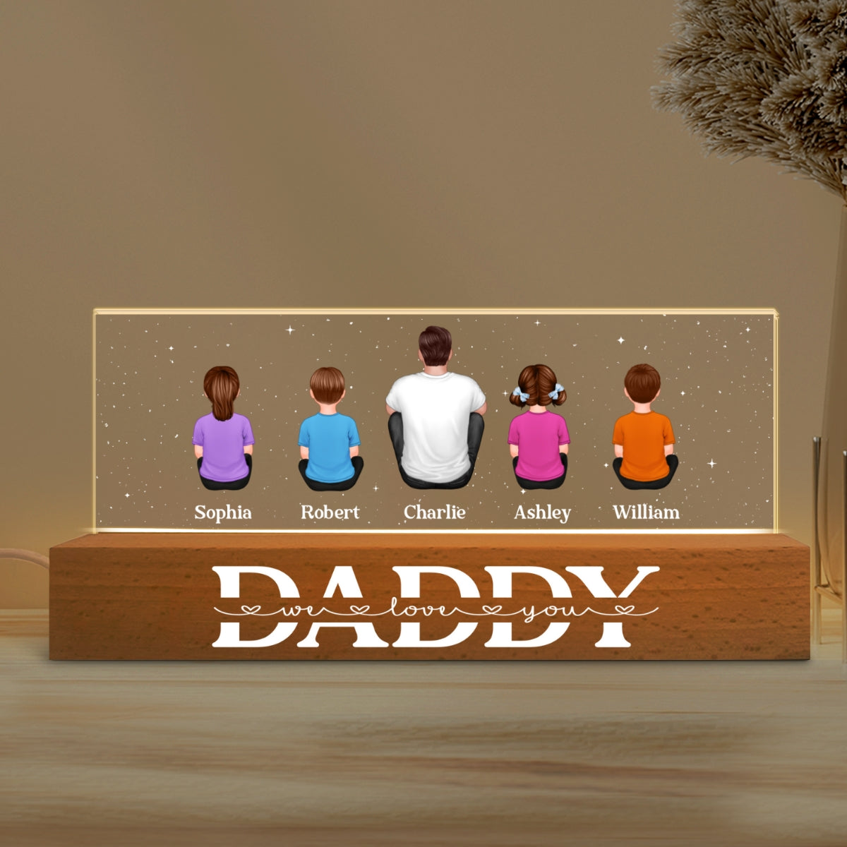 [EXCLUSIVE LIMITED EDITION] Best Dad Ever Personalized Acrylic Night Light, Perfect Father's Day Gift For Dad